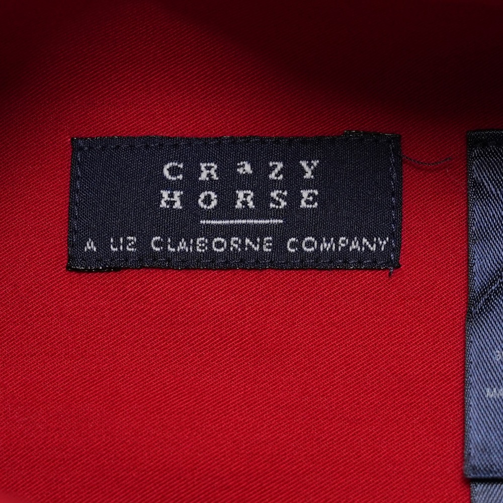 Crazy Horse Womens Medium Red Career Button Up Office Casual Shirt - Picture 8 of 16